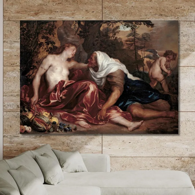Vertumno E Pomona Anthony van Dyck quadro stampa su tela