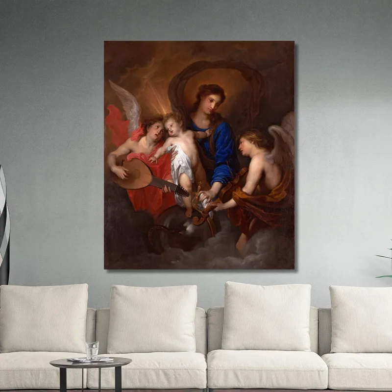 Vergine Col Bambino E Angeli Musicanti Anthony van Dyck