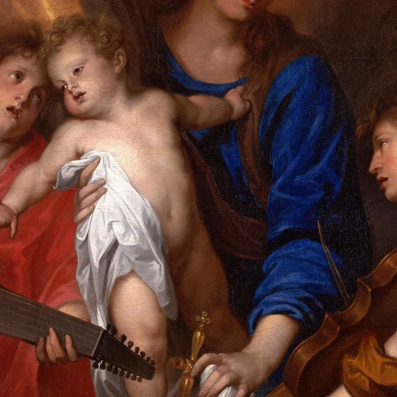 Vergine Col Bambino E Angeli Musicanti Anthony van Dyck