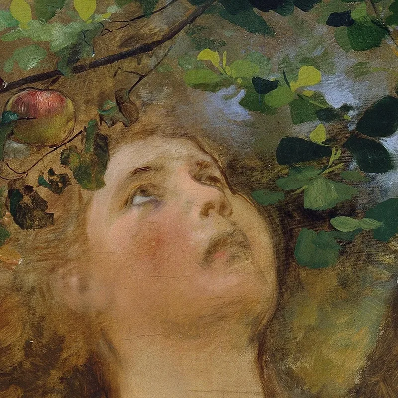 Ragazza Che Coglie Mele Anton Romako