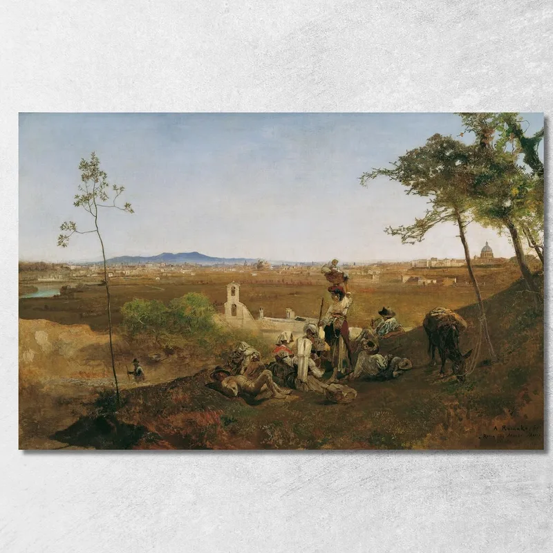 Blick Auf Rom Vom Monte Mario Anton Romako drucken auf leinwand