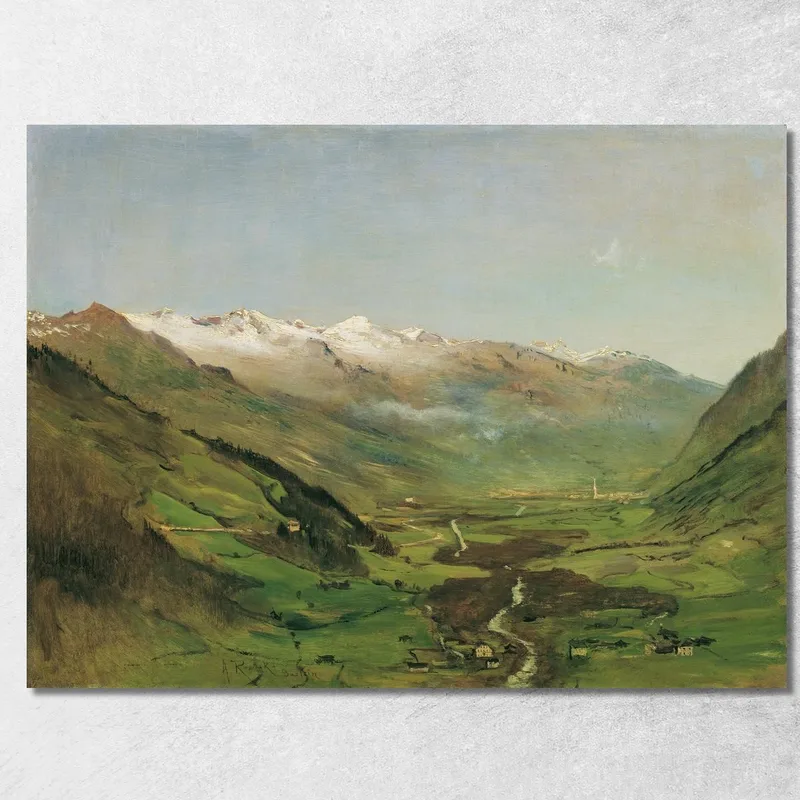 Das Gasteinertal I Anton Romako drucken auf leinwand