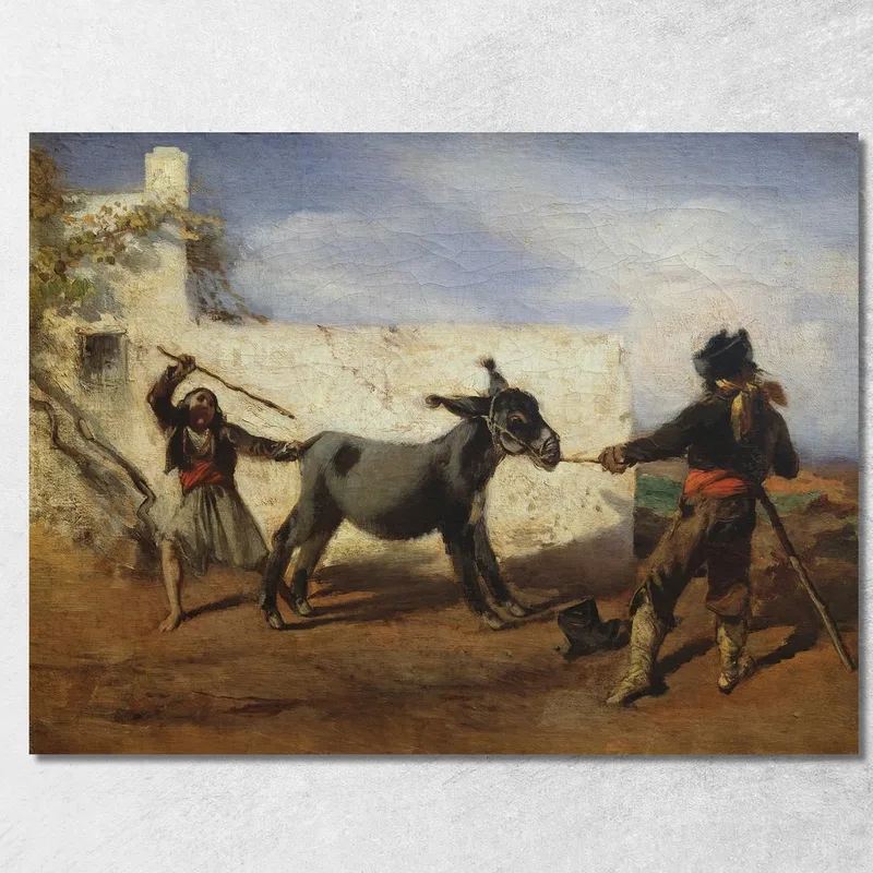Der Störrische Esel Anton Romako drucken auf leinwand
