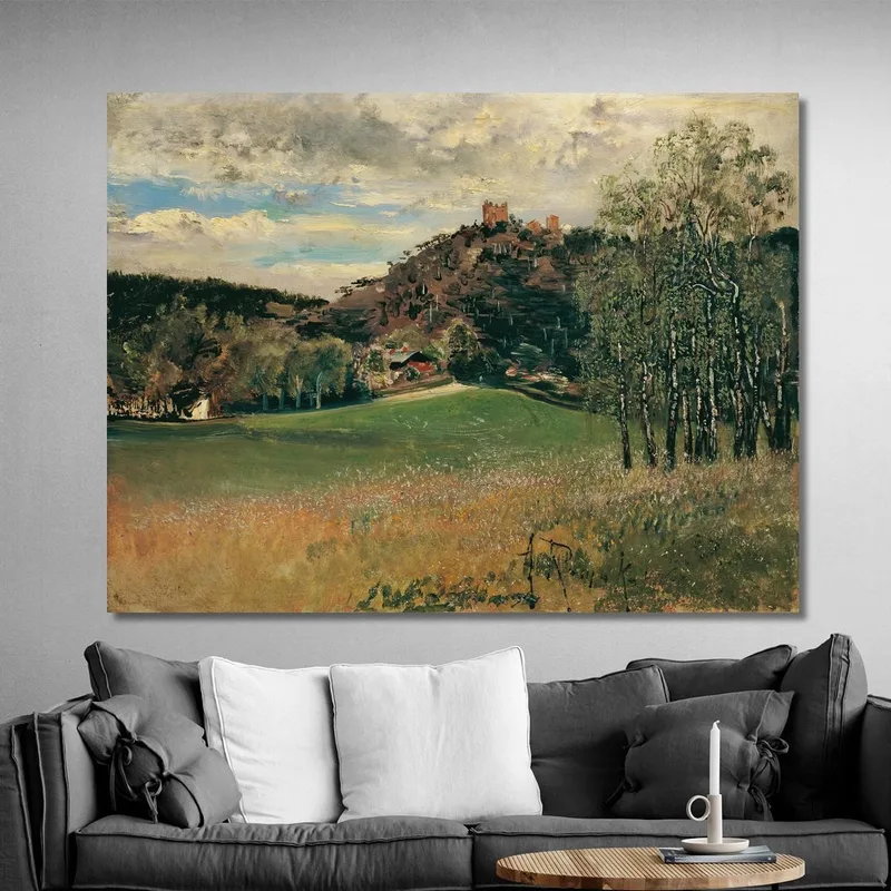 El Prado De La Granja En Vorderbrühl Con Las Ruinas De Mödling Anton Romako