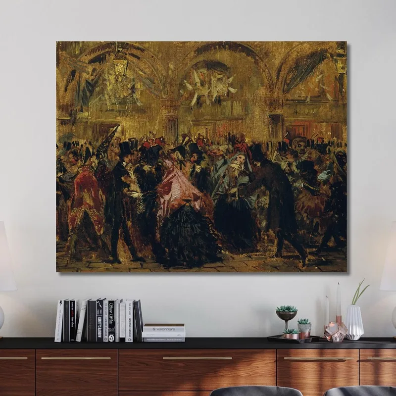 Carnival On St. Mark'S Square In Venice Anton Romako