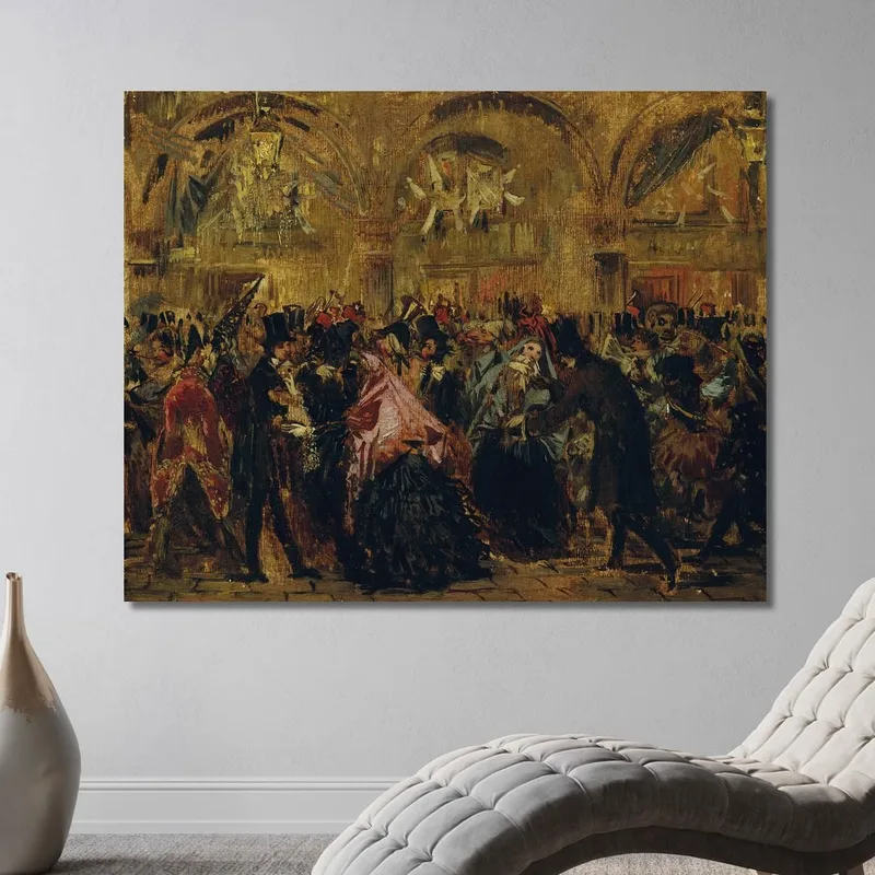 Carnival On St. Mark'S Square In Venice Anton Romako