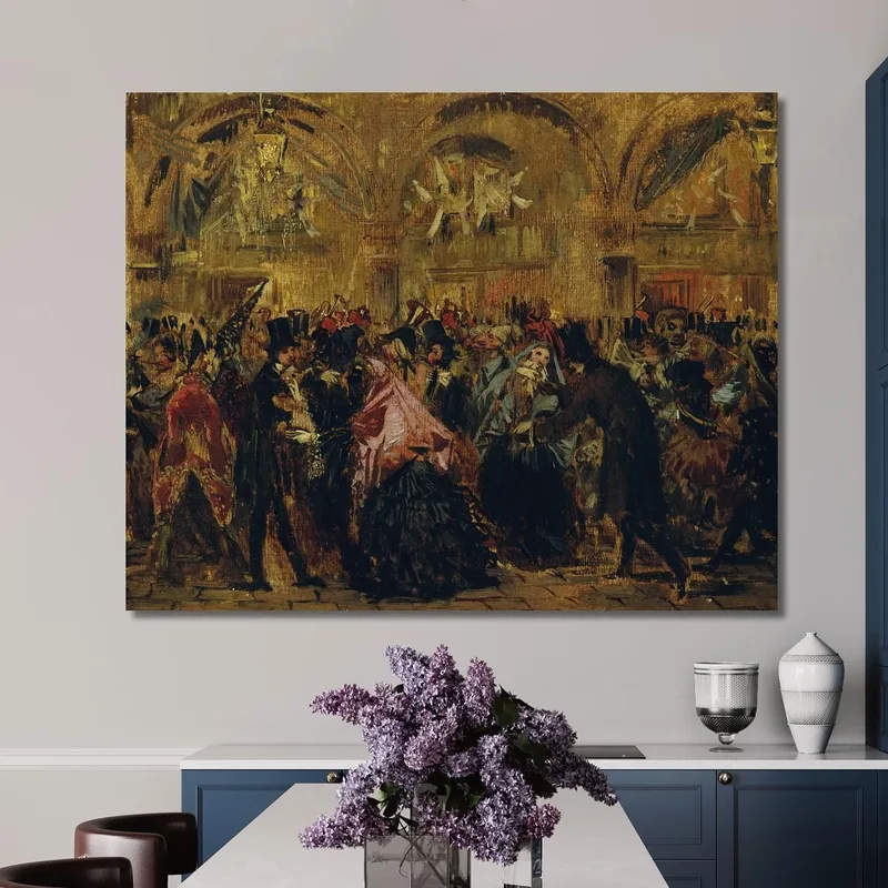 Carnival On St. Mark'S Square In Venice Anton Romako