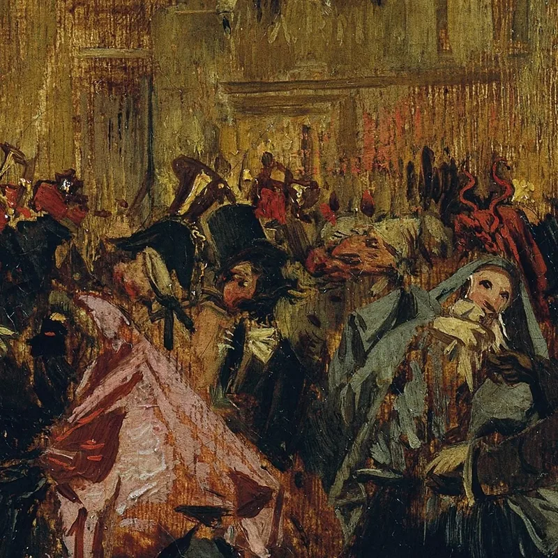 Carnival On St. Mark'S Square In Venice Anton Romako