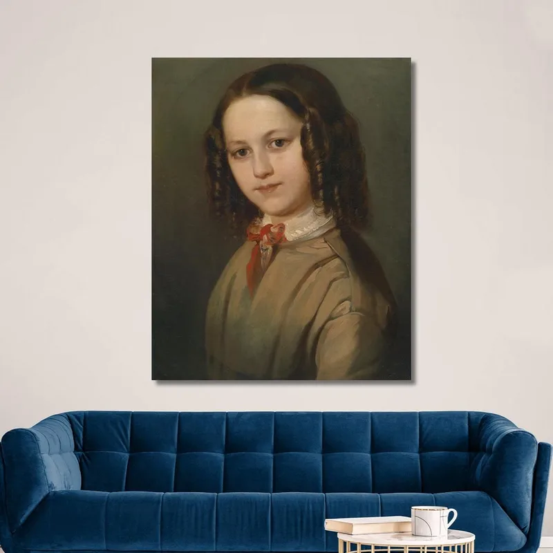 Retrato De Melanie Deinhardstein Niña Anton Romako