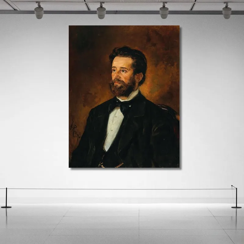 Retrato Del Arquitecto Johann De Colle (1840-1889) Anton Romako