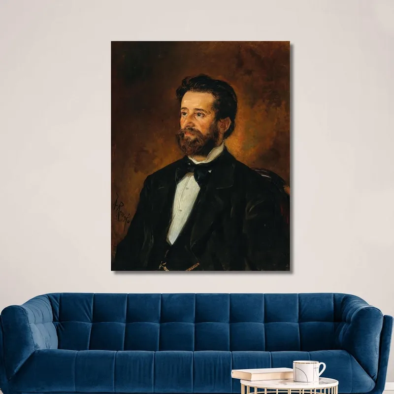 Retrato Del Arquitecto Johann De Colle (1840-1889) Anton Romako
