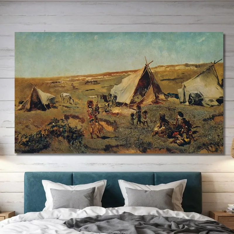 Campamento Gitano En La Puszta Anton Romako