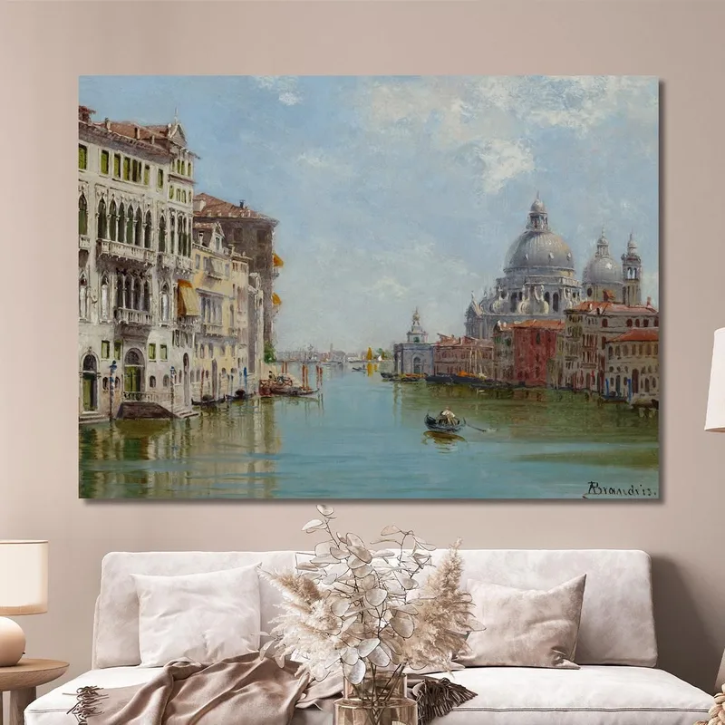 A Gondola Near Santa Maria Della Salute Antonietta Brandeis