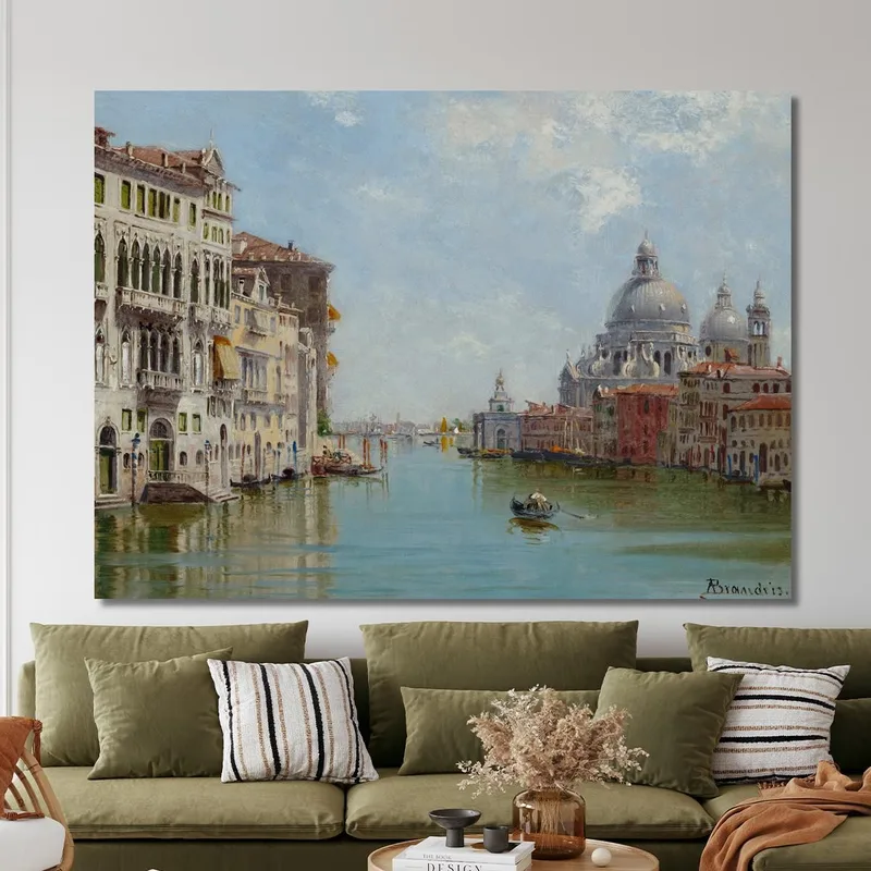 A Gondola Near Santa Maria Della Salute Antonietta Brandeis