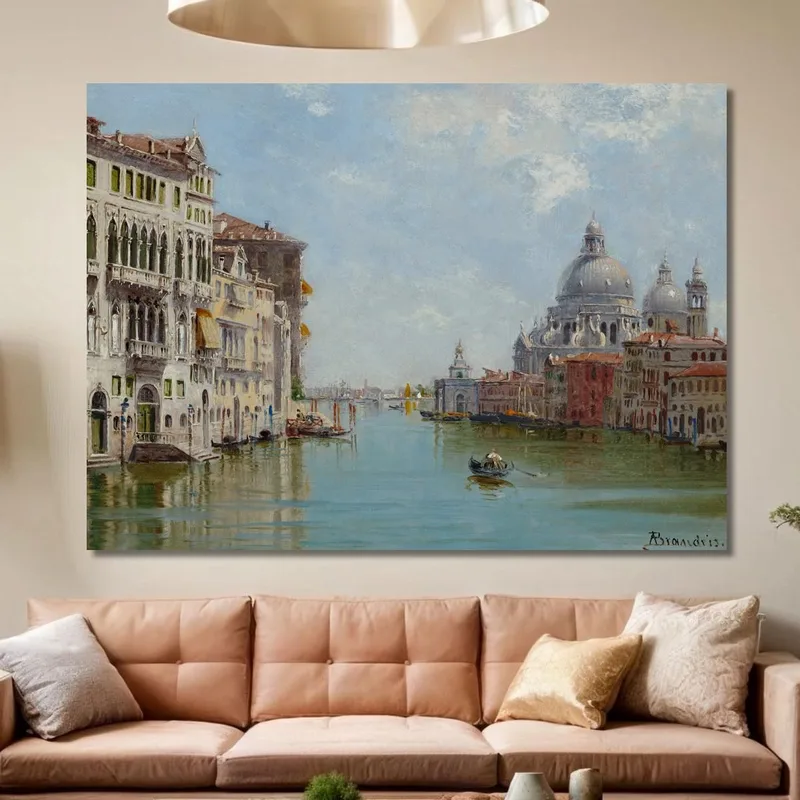 A Gondola Near Santa Maria Della Salute Antonietta Brandeis