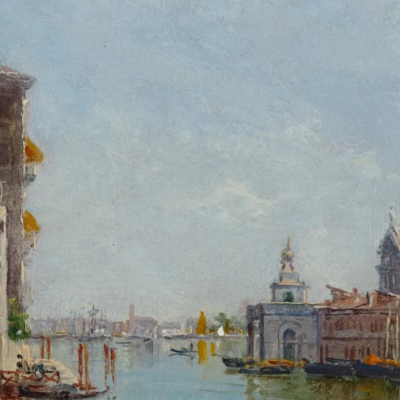 A Gondola Near Santa Maria Della Salute Antonietta Brandeis