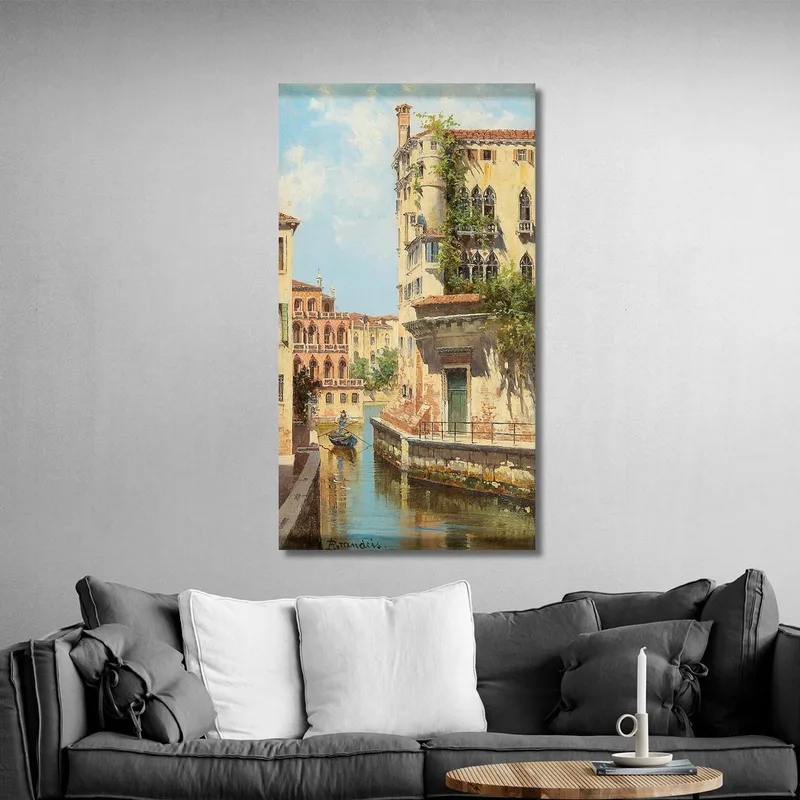 Canale A Venezia Con Vista Sul Retro Del Palazzo Rocca Antonietta Brandeis