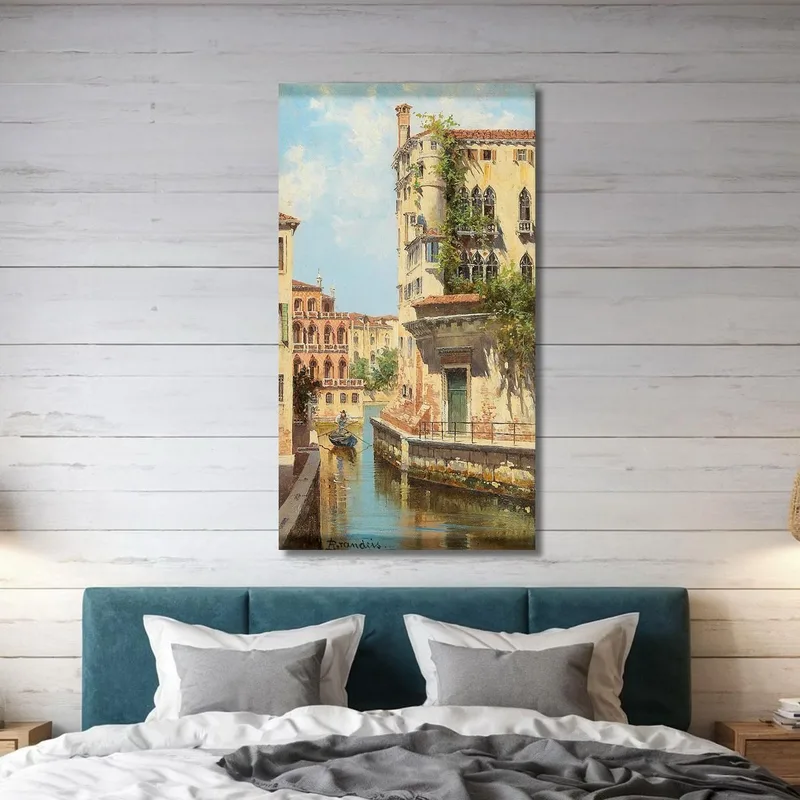 Canale A Venezia Con Vista Sul Retro Del Palazzo Rocca Antonietta Brandeis