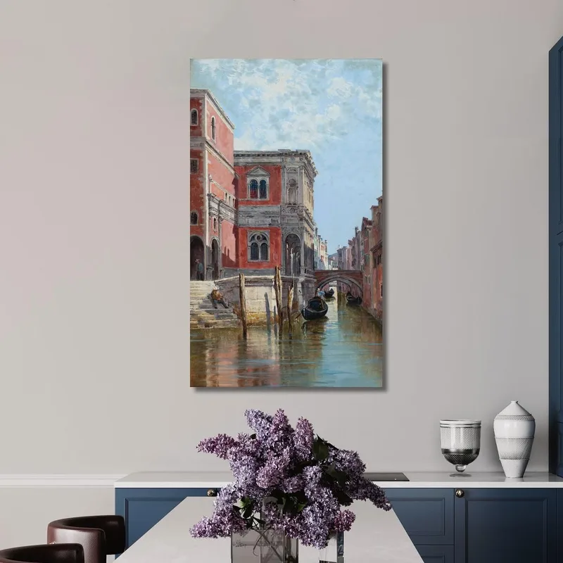 Gondolieri Su Un Canale Veneziano Antonietta Brandeis