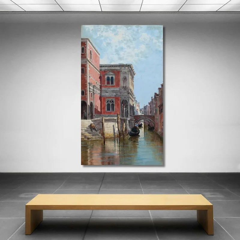 Gondolieri Su Un Canale Veneziano Antonietta Brandeis