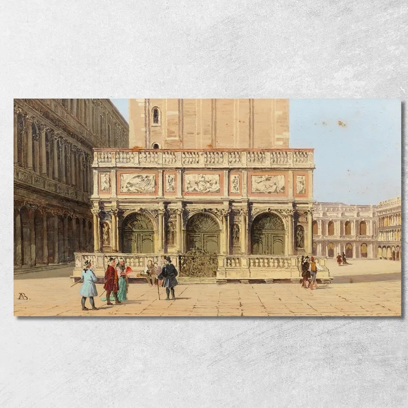 Die Loggia Am Markusplatz Antonietta Brandeis drucken auf leinwand