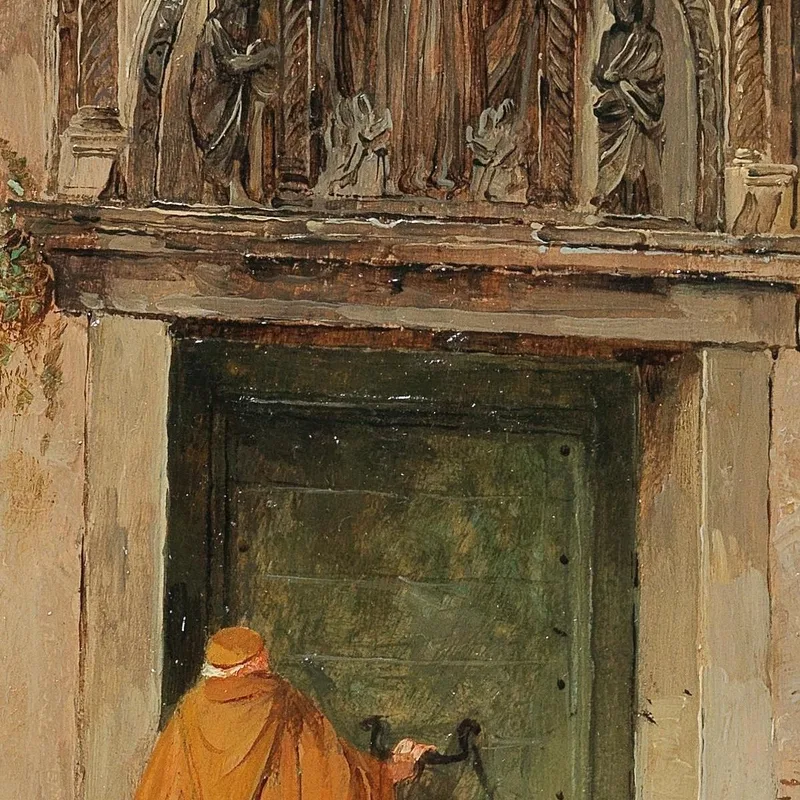 Venice At The Gate Of The Arco Dell'Abbazia Della Misericordia Antonietta Brandeis
