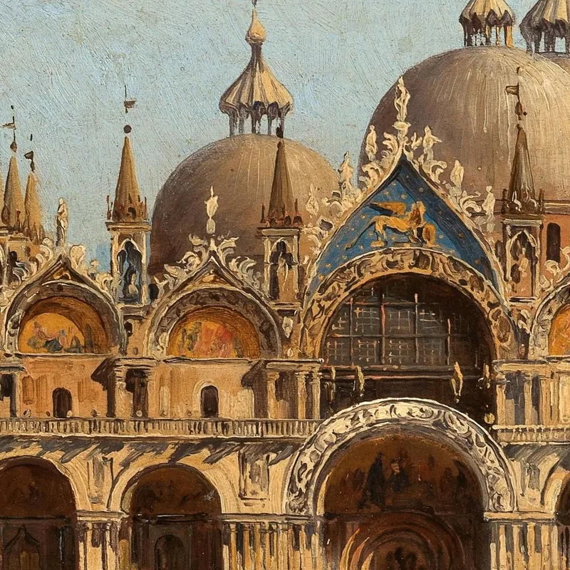 Venice La Facciata Della Basilica S. Marco Antonietta Brandeis