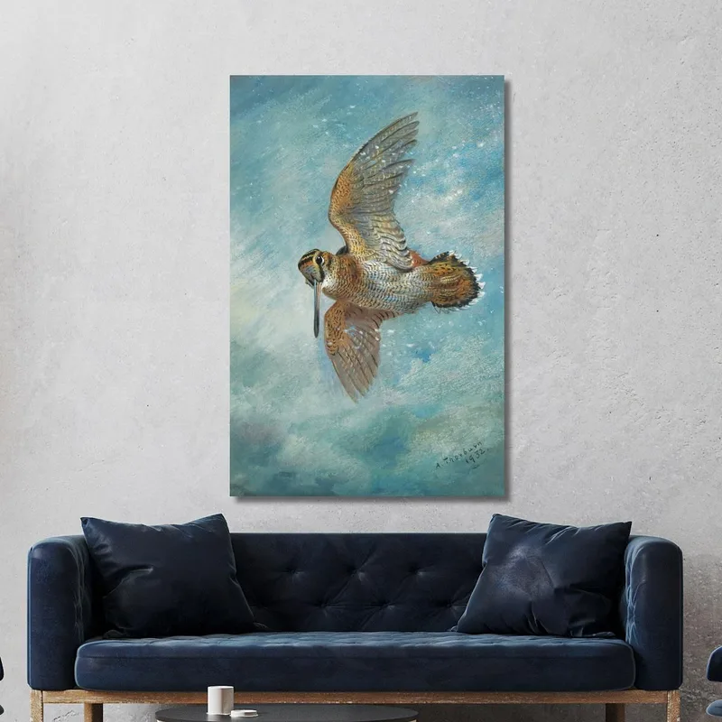 Caught In A Blizzard Woodcock Archibald Thorburn