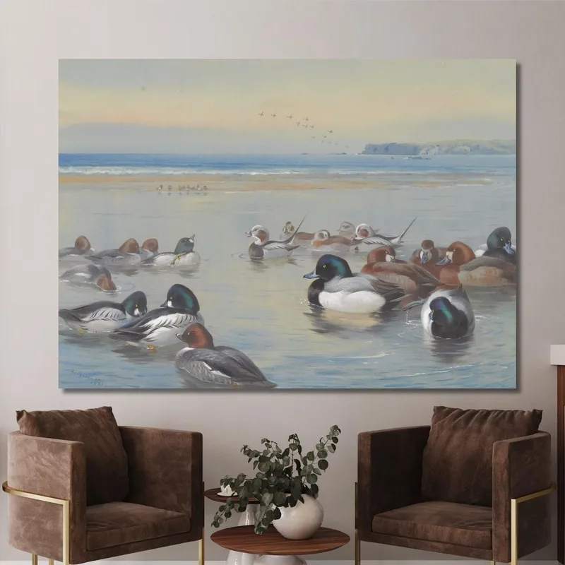 Canards Le Long Du Rivage Archibald Thorburn