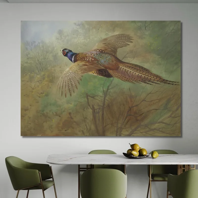 Pheasant In Flight Archibald Thorburn