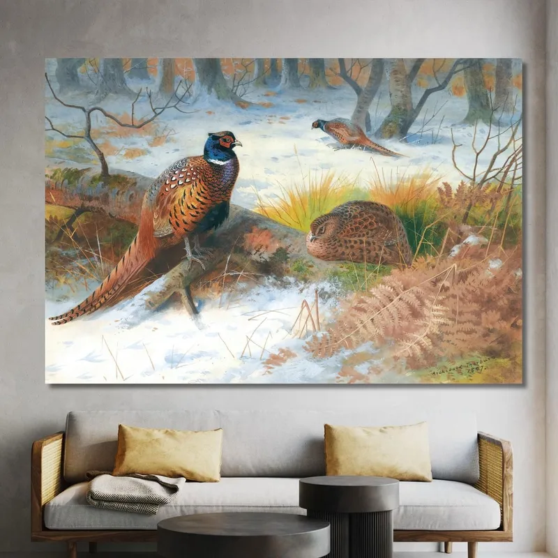 Fasane Im Schnee Archibald Thorburn