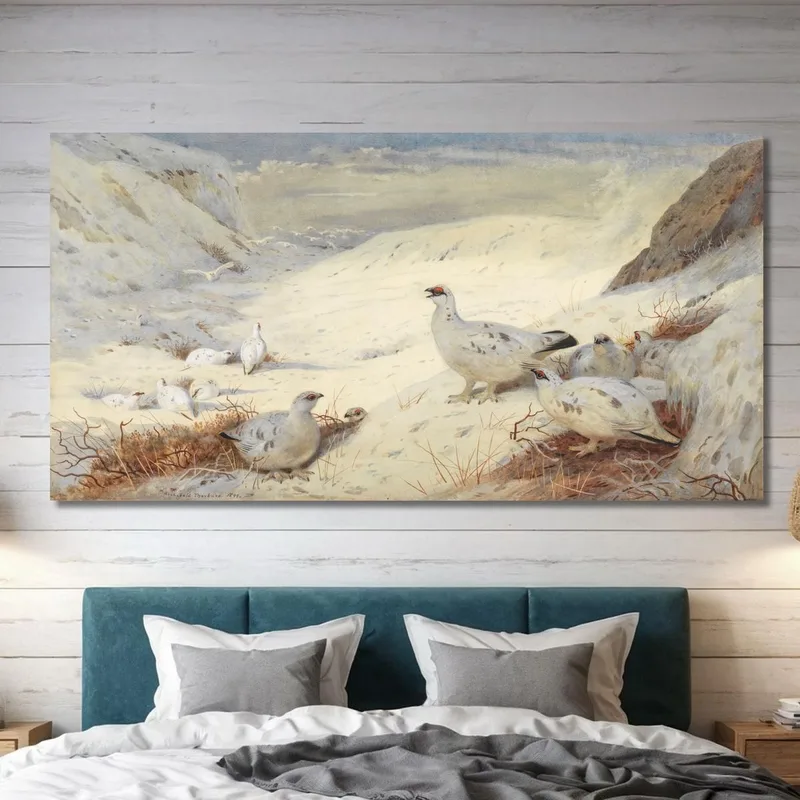 Perdiz Nival En Plumaje Invernal Archibald Thorburn