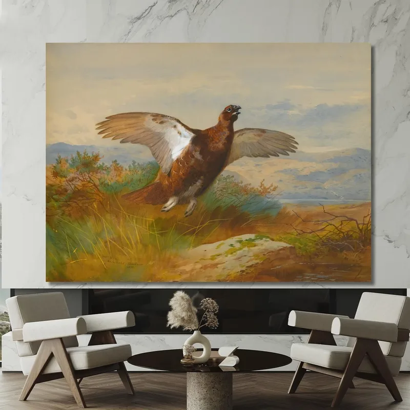 Pernice Rossa In Volo Archibald Thorburn
