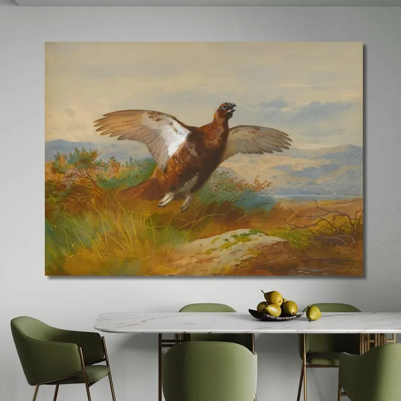 Pernice Rossa In Volo Archibald Thorburn