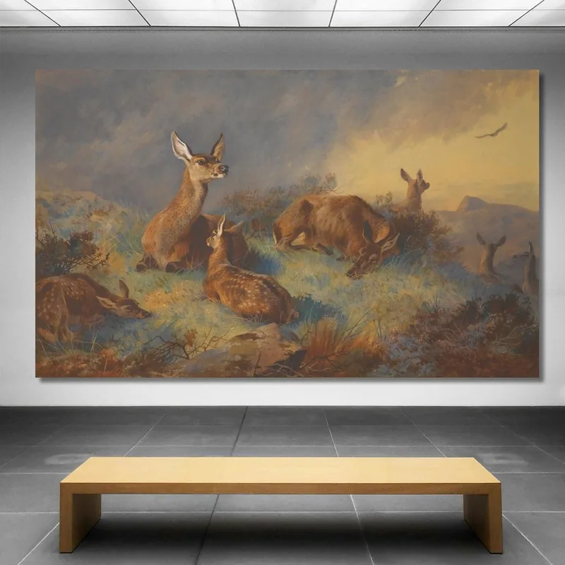 Las Ciervas Vigilantes Archibald Thorburn