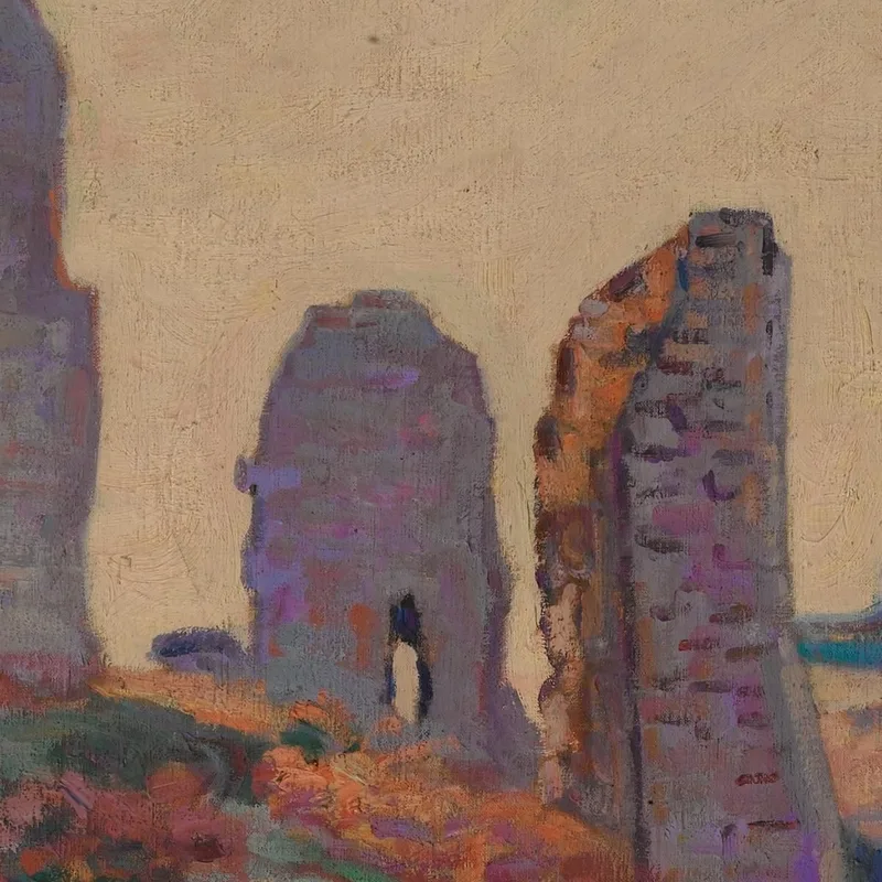 Las Ruinas Del Castillo De Crozant Armand Guillaumin