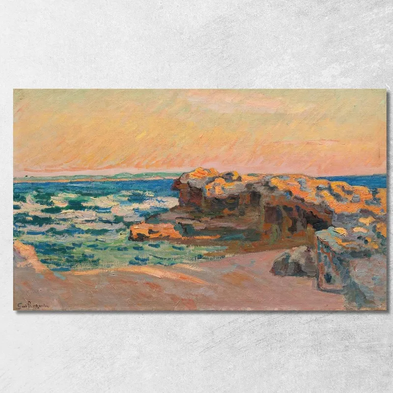 Rocher À Saint-Palais Armand Guillaumin tableau impression sur toile