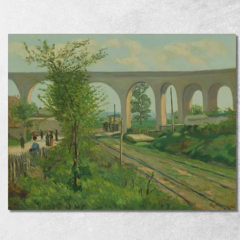 The Arcueil Aqueduct At Sceaux Railroad Crossing Armand Guillaumin tableau impression sur toile