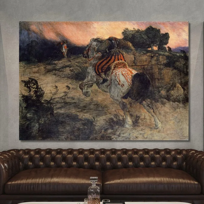 Astolf Che Se Ne Va A Cavallo Con La Testa Di Orill Arnold Böcklin