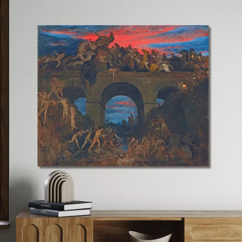 Batalla En El Puente Arnold Böcklin