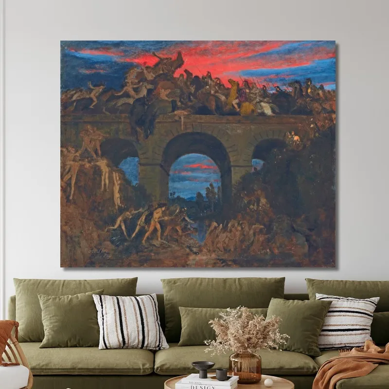 Batalla En El Puente Arnold Böcklin