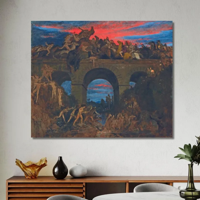 Batalla En El Puente Arnold Böcklin