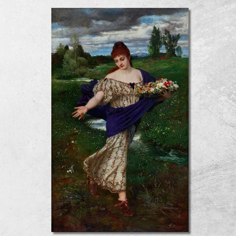 Flora Streublumen Arnold Böcklin drucken auf leinwand