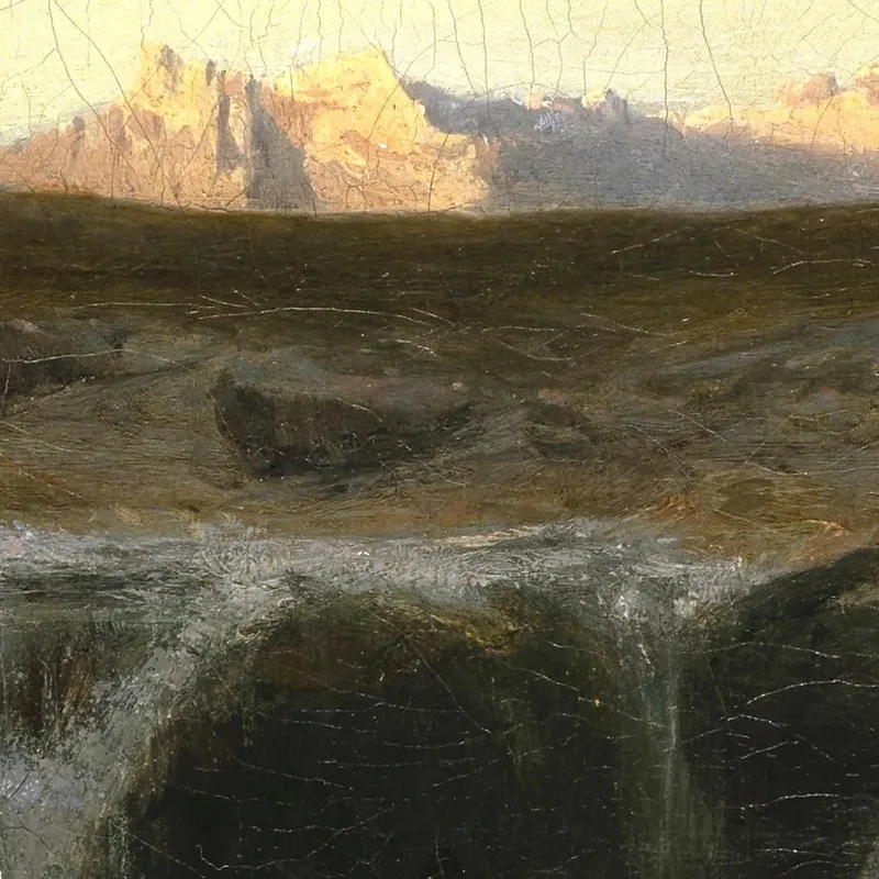 Paysage De Montagne Avec Cascade Arnold Böcklin