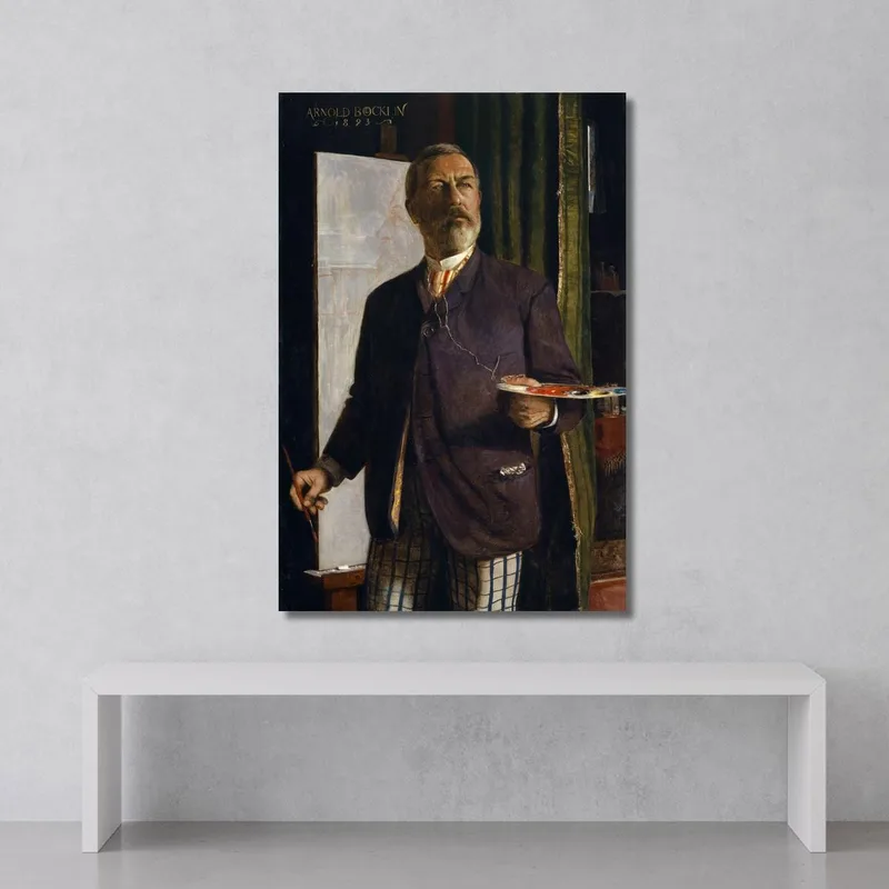 Selbstporträt Im Studio Arnold Böcklin