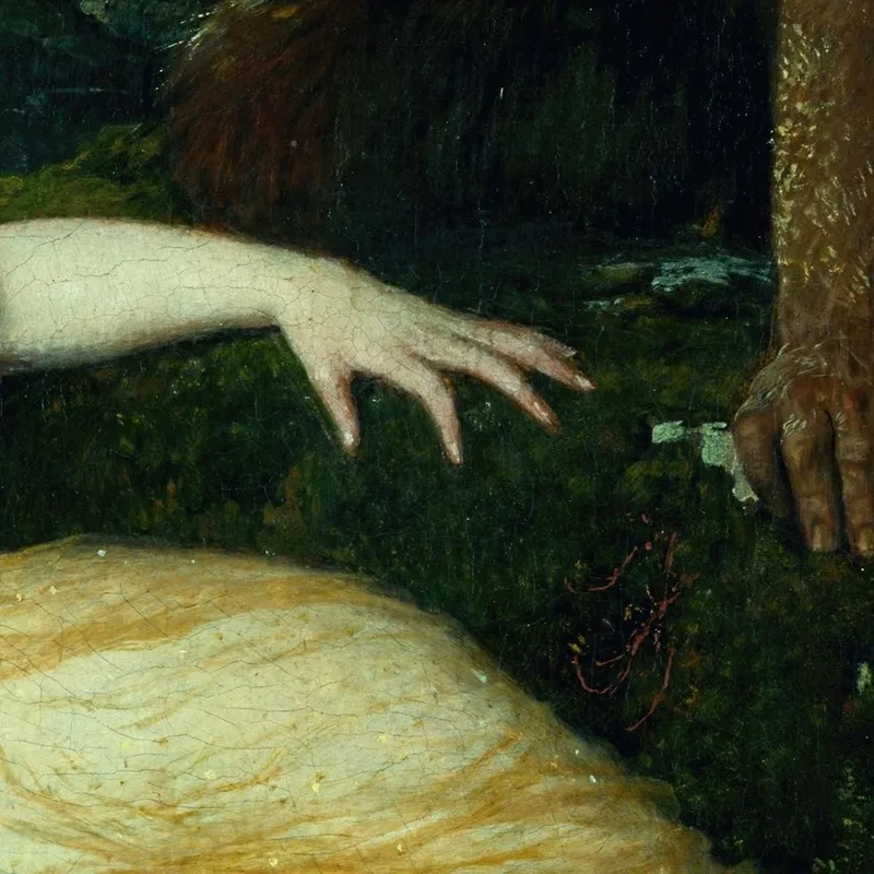 Diana Dormida Observada Por Dos Faunos Arnold Böcklin