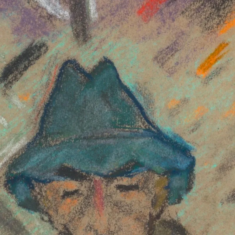 Bust Of A Man In A Hat With Decorative Background 2 Arnold Peter Weisz-Kubínčan
