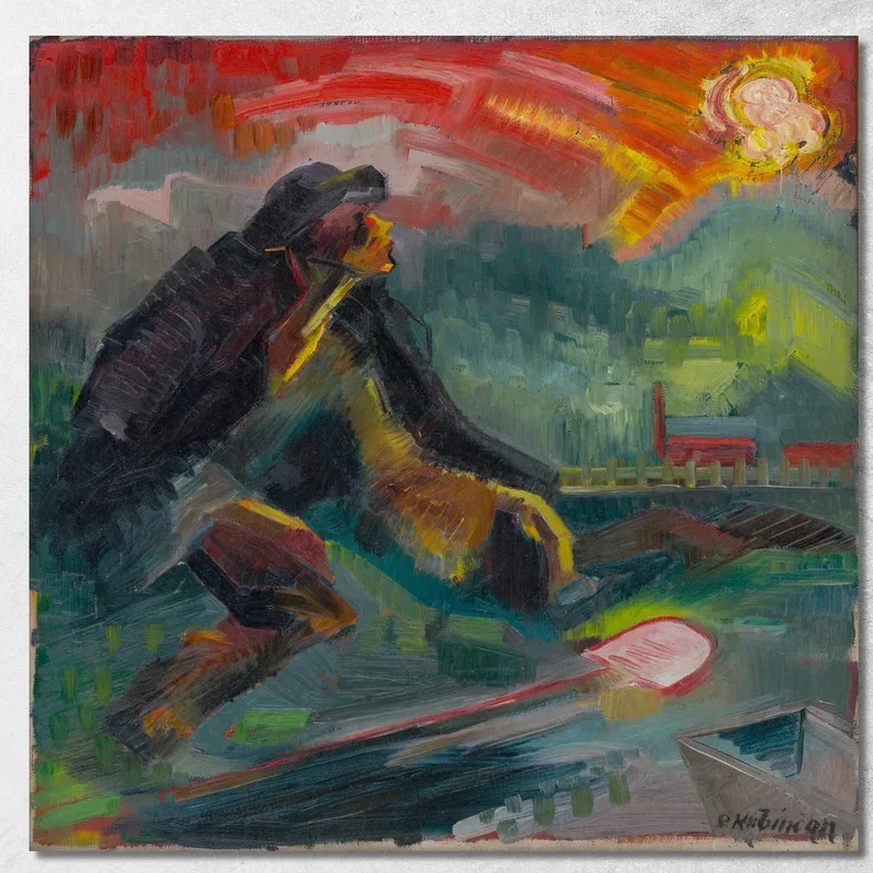 Morgendämmerung Arnold Peter Weisz-Kubínčan drucken auf leinwand