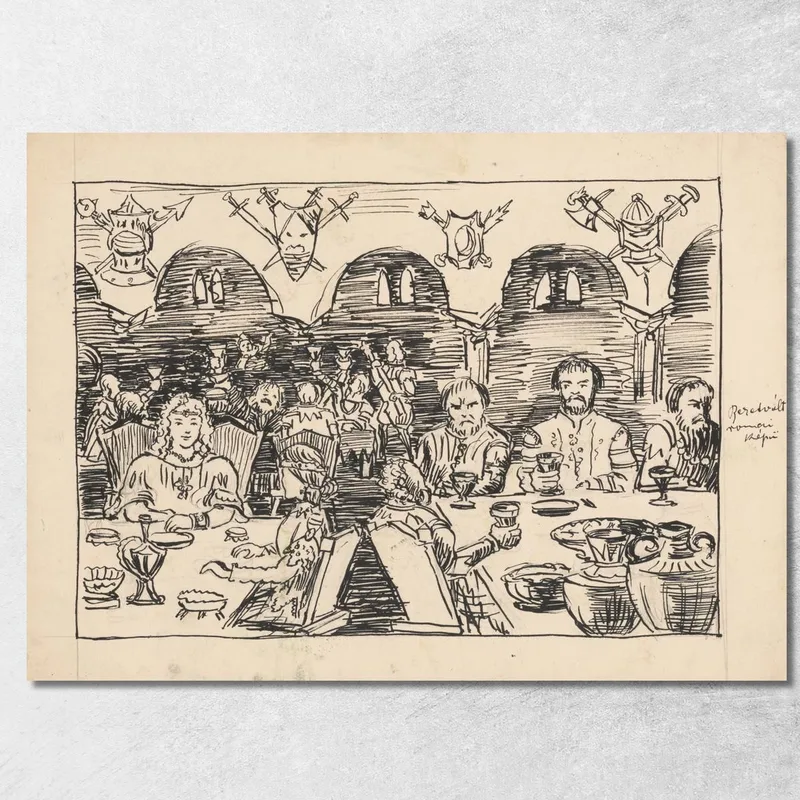 Märchenillustration Arnold Peter Weisz-Kubínčan drucken auf leinwand
