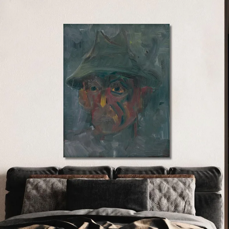 Head Of A Man In A Hat Arnold Peter Weisz-Kubínčan
